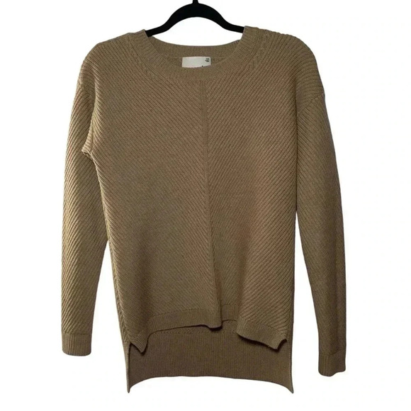 Aritzia Wilfred Free Isabelli Sweater Crew Neck Pullover Long Sleeve Brown XXS - Picture 2 of 8